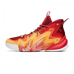 Anta Men's Shock The Game 4.0 "Frenzy" 2020 New Basketball Sneakers - Red/Orange
