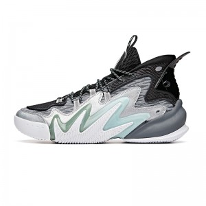 Anta Men's Shock The Game 4.0 "Frenzy" 2020 New Basketball Sneakers - Silver/Gray/Black
