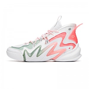 Anta Men's Shock The Game 4.0 "Frenzy" 2020 New Basketball Sneakers - White/Pink
