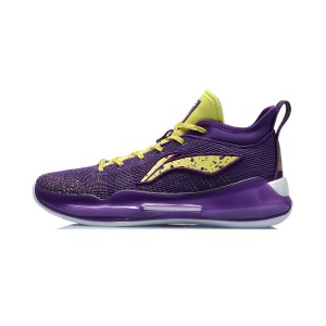 Li-Ning 2020 YUSHUAI XIII 13 BOOM Low Men's Professional Basketball Game Sneakers - Purple/Yellow