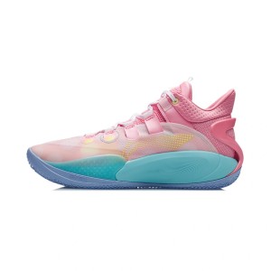 Li-Ning 2021 Sonic 9 Low Men's Professional Basketball Game Sneakers - Pink