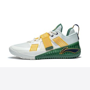 Li-Ning 2023 New Li Ning BADFIVE “Fury" Men's Outdoor Basketball Shoes - White/Yellow