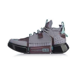 Paris Fashion Week China Li-Ning Essence ACE Men's Basketball Culture Shoes- Purple/Gray/Blue