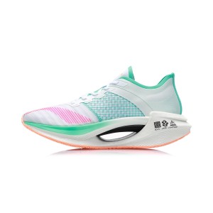 Li-Ning 2020 绝影Essential Men's Bullet Speed Running Shoes - White/Green Pink