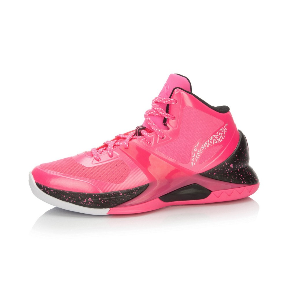 Li-Ning WoW4 Wade Sixth Man Professional Basketball Shoes - Pink/Black