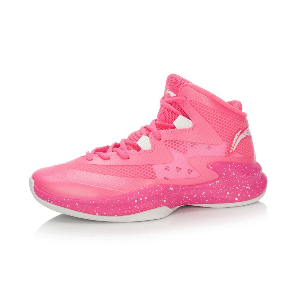 Li-Ning Super Light XIII High Cut Mens Outdoor Basketball Shoes - Pink/White