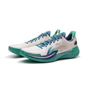 Li-Ning 2024 Gamma New Color Men's Basketball Game Shoes - White/Green